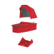 Текстильный комплект для люльки Greentom Upp Carrycot (Red)