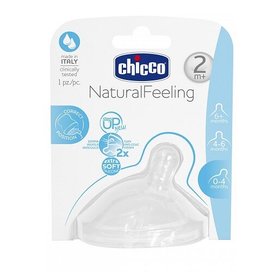 Соска силікон Chicco Natural Feeling середній потік 2м+ 81023.10
