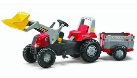 Трактор педальный с прицепом и ковшом Rolly Toys rollyJunior RT 811397
