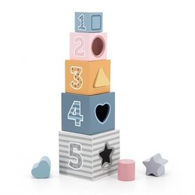 Деревянные кубики-пирамидка Viga Toys PolarB Сортируем и складываем 44016