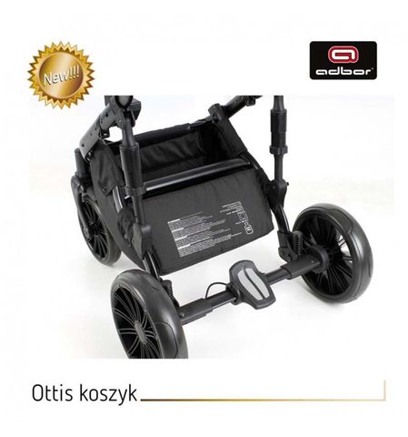 Универсальная коляска 3в1 Adbor Ottis Black Ob-02