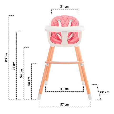 Стільчик для годування Kinderkraft Sienna Pink