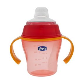 Чашка-непроливайка Chicco Soft Cup (200мл/6м+) оранжевый
