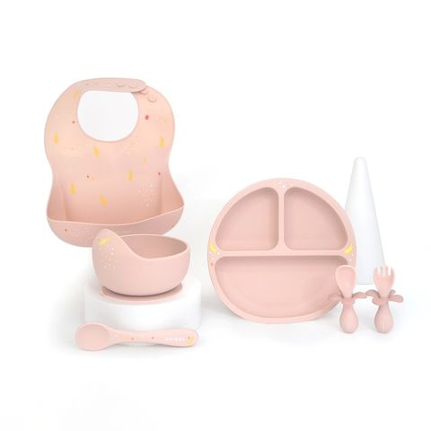 Набір посуду Oribel Cocoon (тарілка, ложка, вилка) Рожевий OR224-90013