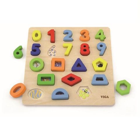 Набір для навчання Viga Toys Цифри і форми 50119