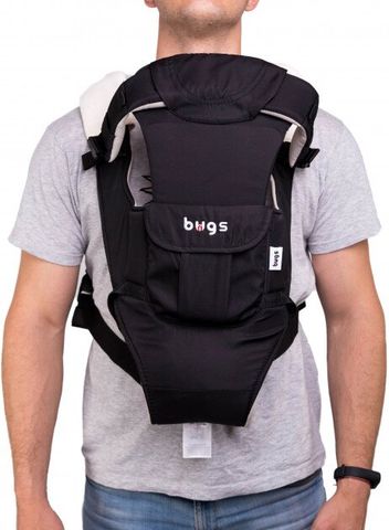 Рюкзак-кенгуру для переноски детей 5в1 Bugs SafeTop черный