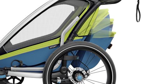 Мультиспортивна двомісна коляска Thule Chariot Sport2 Chartreuse