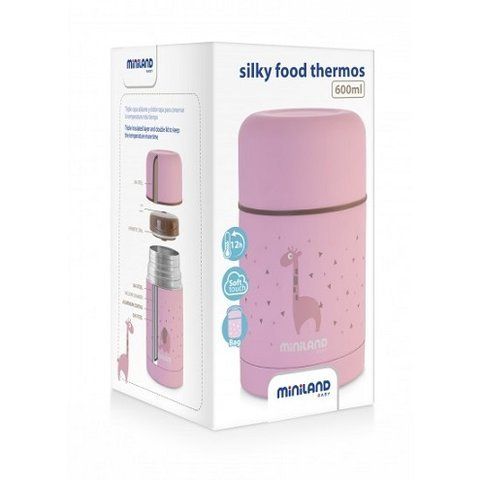 Термос для пищи Miniland Silky Food Thermos Pink 600ml 89222